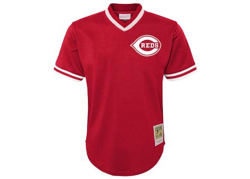 Jersey Mitchell & Ness Mitchell & Ness Cincinnati Reds Johnny Bench 1983 Authentic Mesh BP Jersey Rød | 9N3B7MBP0-CINJB-Y83