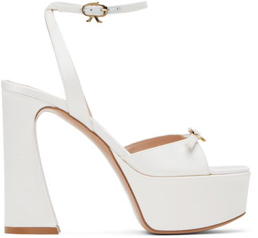 Sneakers og sko Gianvito Rossi Gianvito Rossi Maddy Platform Heeled Sandals Hvid | G32239.70RIC.RAS, 0