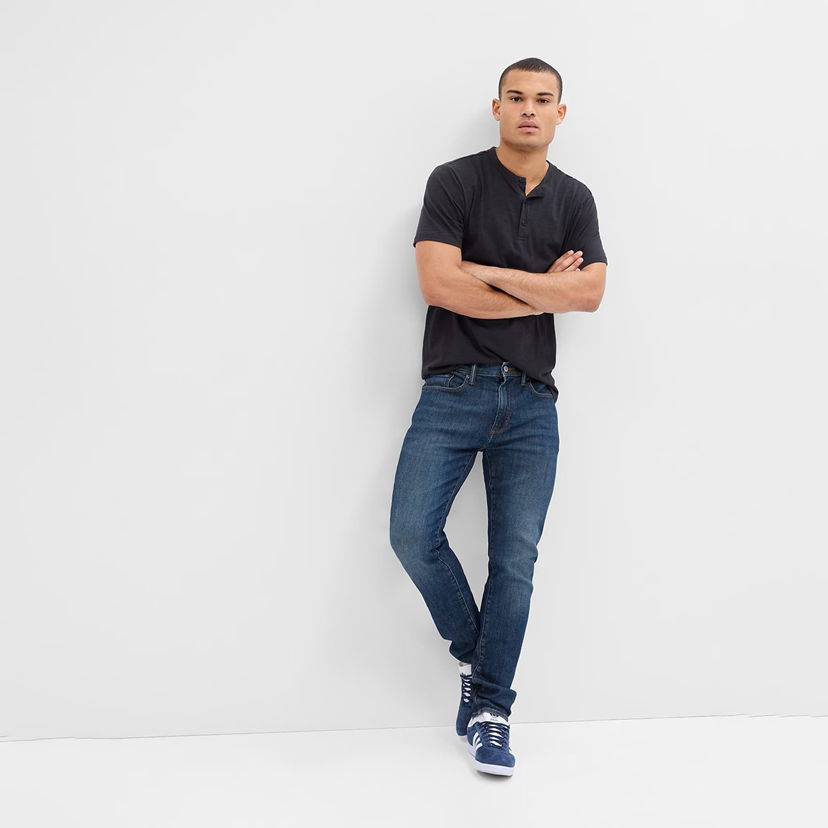 Bukser GAP Denim Pants Skinny Dark Wash Mørkeblå | 747188-00