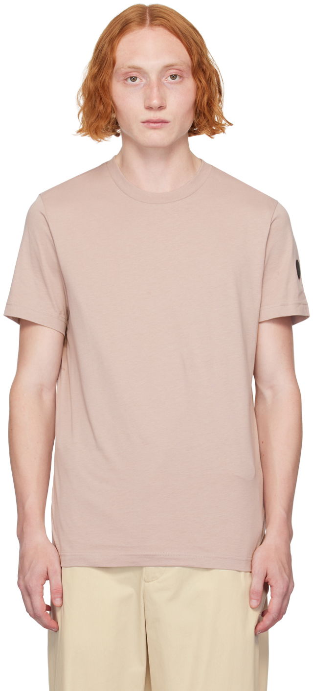 T-shirt Moncler Taupe Bonded-Logo T-Shirt Beige | J20918C0000289A17