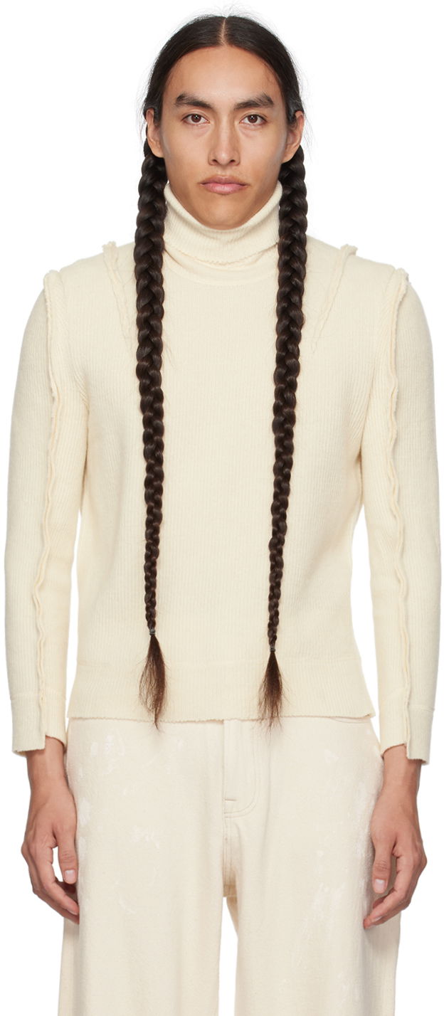 Sweater R13 R13 Flat Sleeve Turtleneck Beige | R13WY166-Y032A, 0