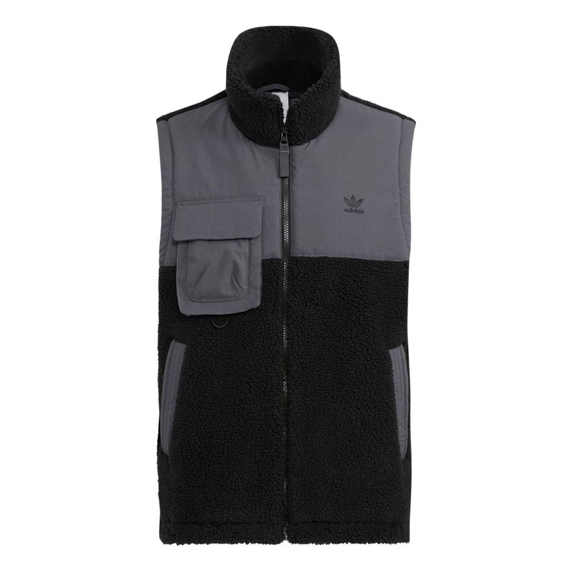 Vest adidas Originals Originals Sherpa Vest Sort | IC8160