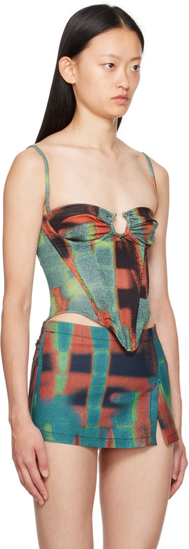 Nederdel Miaou Miaou Deia Printed Corset Top Flerfarvet | 7069VC2RST, 1