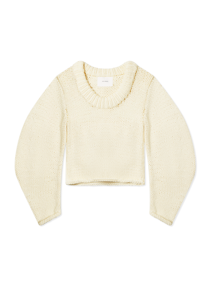 Sweater AXEL ARIGATO Arch Chunky Knit Cropped Sweater Hvid | A3340001