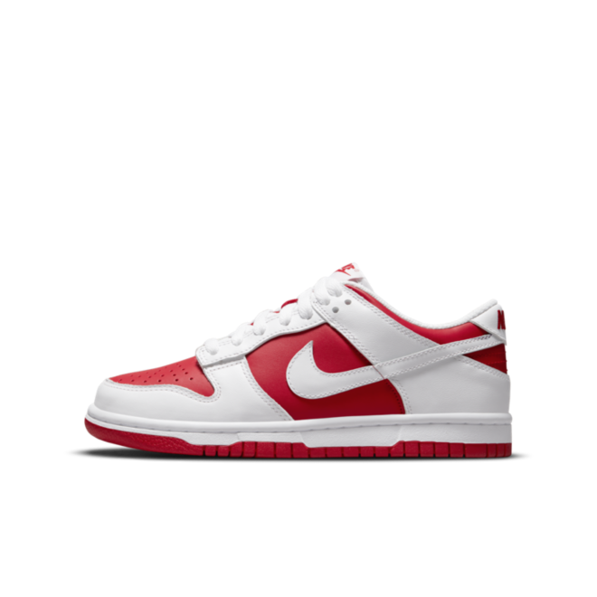 Sneakers og sko Nike Dunk Low "White University Red" GS Rød | CW1590-600, 0