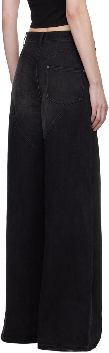 Jeans Area AREA Wide Leg Crystal Slit Jeans Sort | 0000P02333, 2