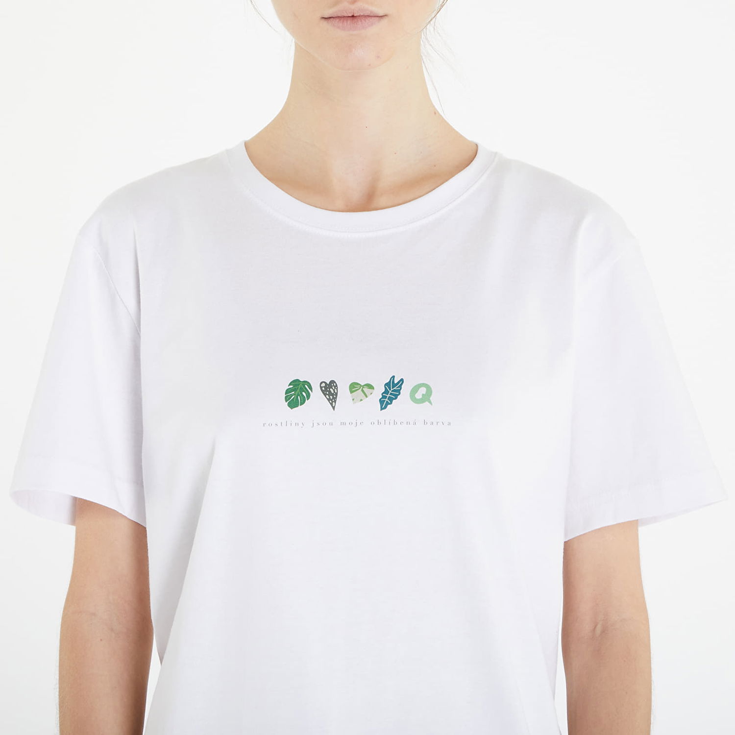 T-shirt Queens Rostliny Jsou Moje Oblíbená Barva T-Shirt Hvid | QNS_033, 1