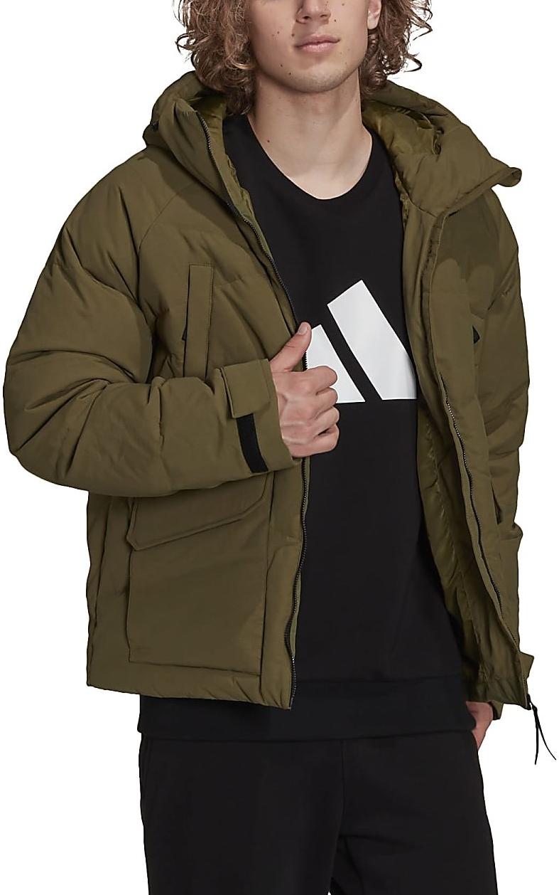 Puffer jakke adidas Originals Big Baffle Hooded Puffer Jacket Grøn | gt6535