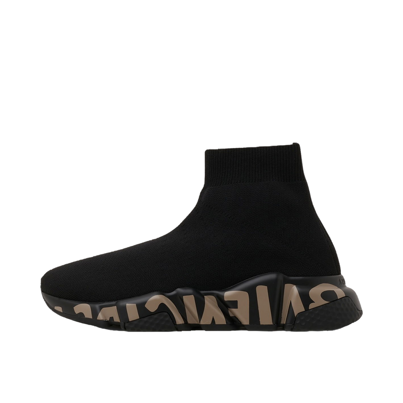 Sneakers og sko Balenciaga Speed Graffiti "Black Brown" Sort | 605942W2DB71910