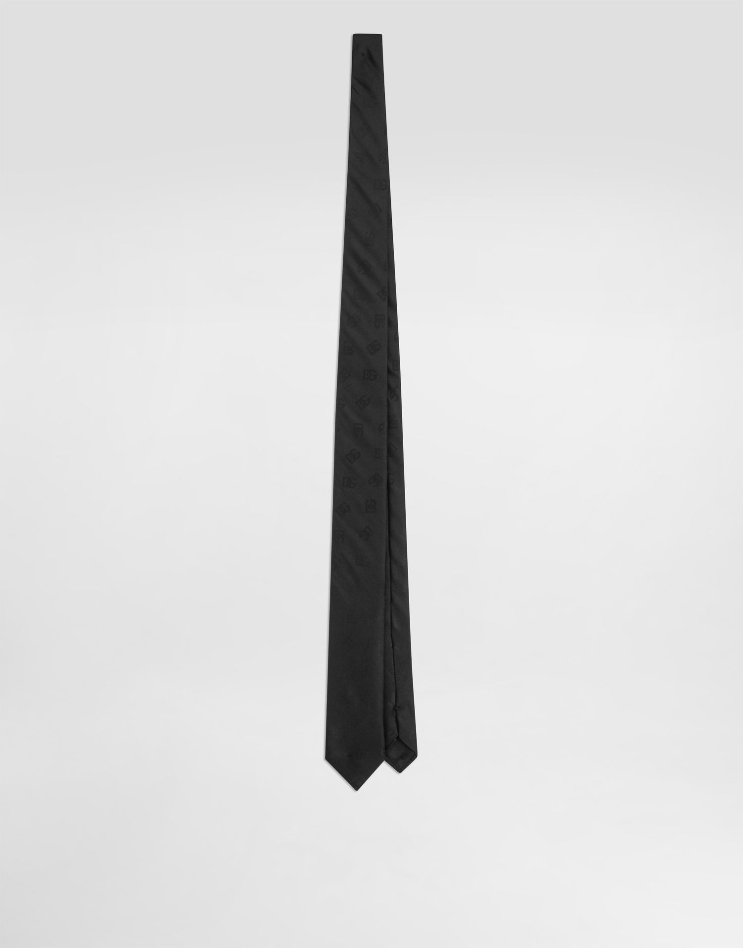 Tilbehør Dolce & Gabbana Dolce & Gabbana DG Logo Jacquard Tie Sort | GT149EFJ1JYN0000, 0