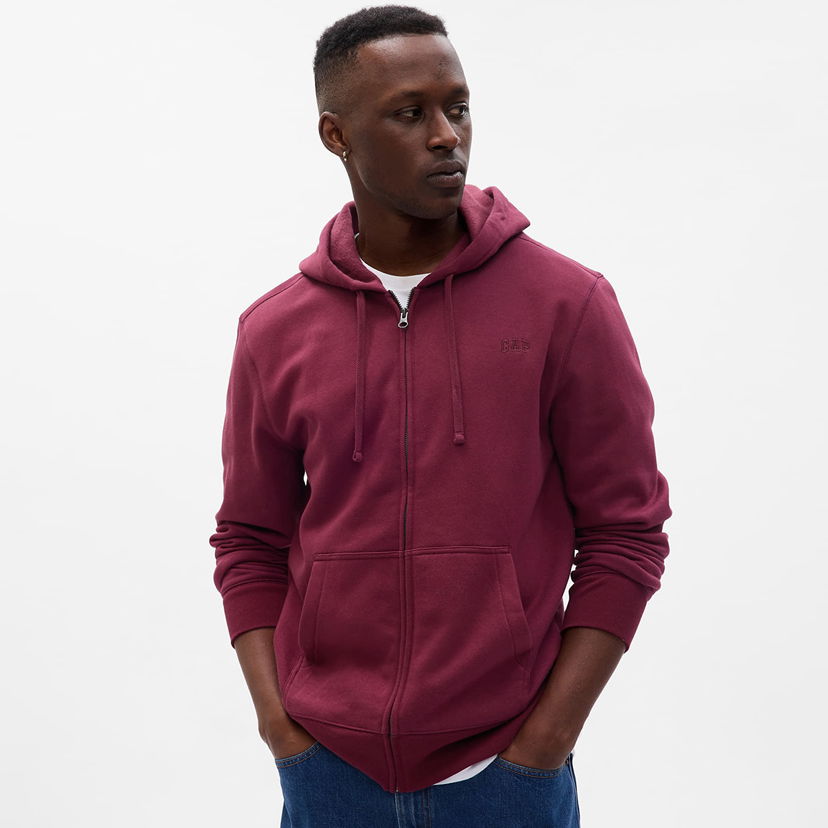 Sweatshirt GAP Fullzip Logo Hoodie Deep Garnet Red 501 Bourgogne | 754348-03