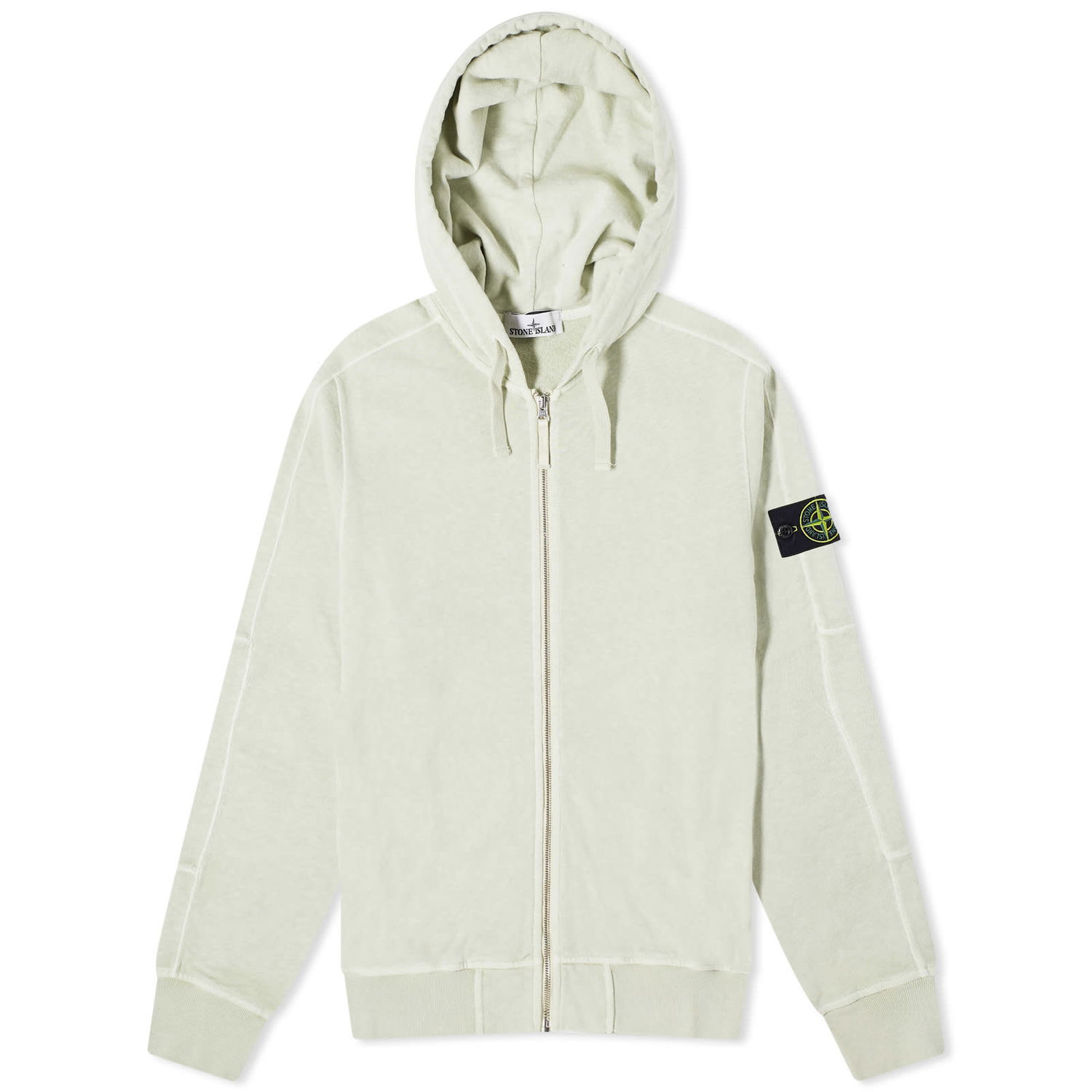 Sweatshirt Stone Island Garment Dyed Malfile Zip Hoodie Beige | 801563160-V0151, 0
