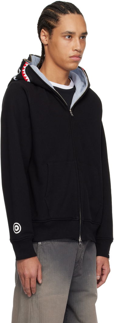Sweatshirt BAPE A Bathing Ape 2nd Shark Full Zip Hoodie Sort | 001ZPK701006M, 1