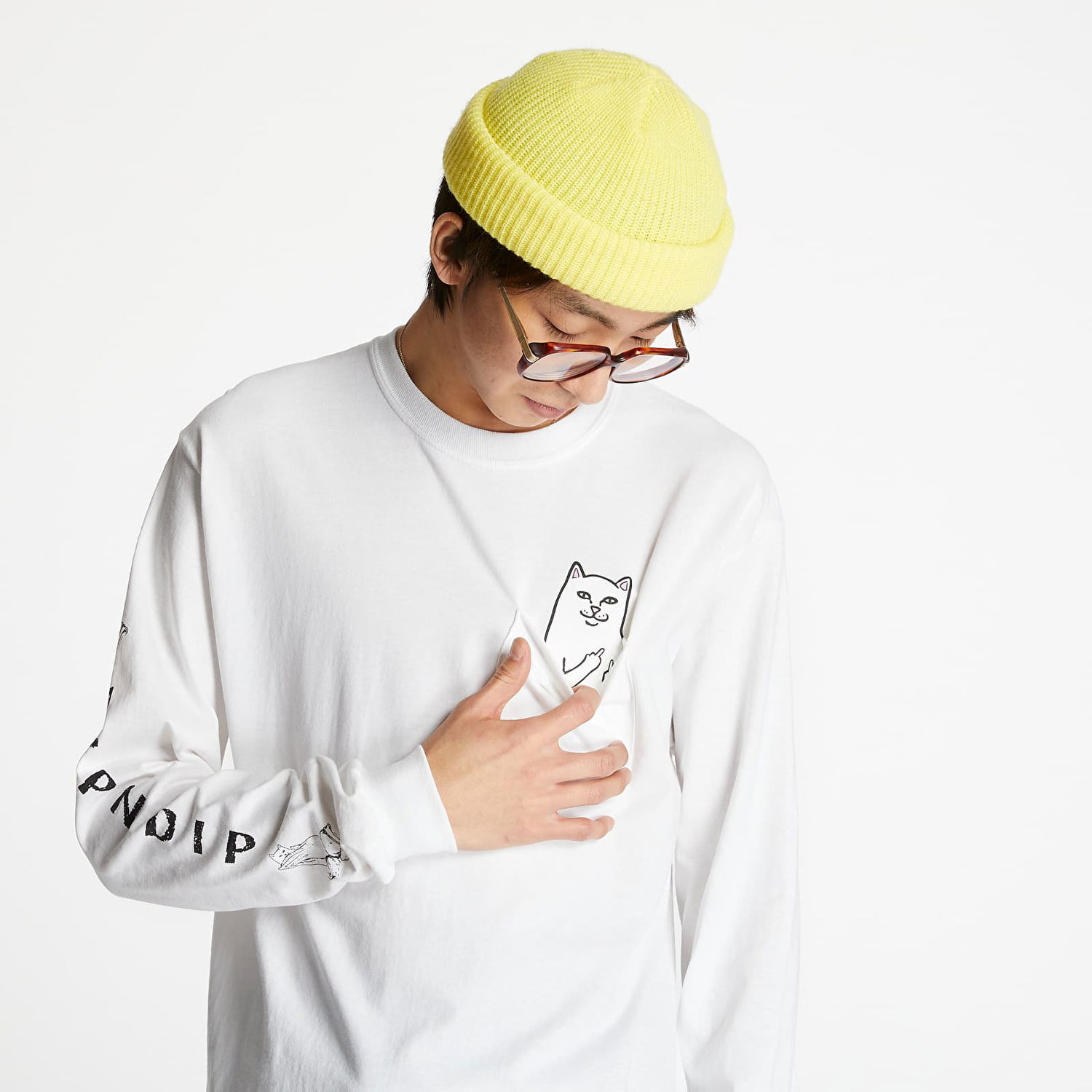 T-shirt RIPNDIP Lord Nermal Hvid | RND0427, 0