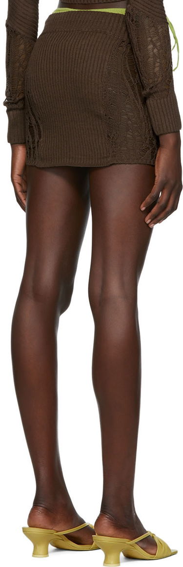 Nederdel GUIZIO Guizio Knit Mini Skirt Brun | MCMS 2, 2