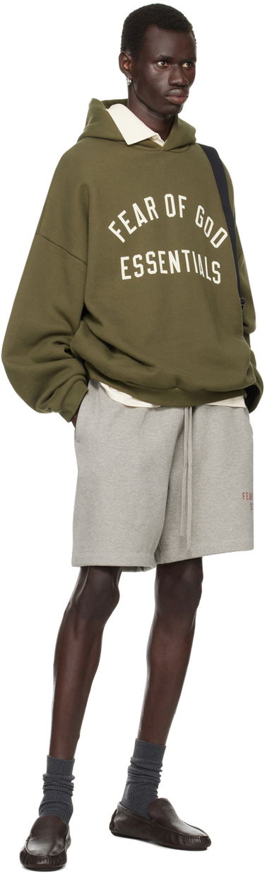 Sweatshirt Fear of God Essentials Logo Printed Hoodie Grøn | 192BT246255F, 4