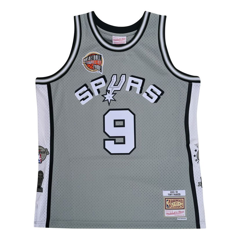 Jersey Mitchell & Ness Spurs Hall Of Fame 'Tony Parker 9' Swingman Jersey Grå | SMJY6866-SASYYTPAGREY
