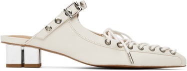 Sneakers og sko GANNI GANNI Lace-Up Mules Hvid | S2966, 0