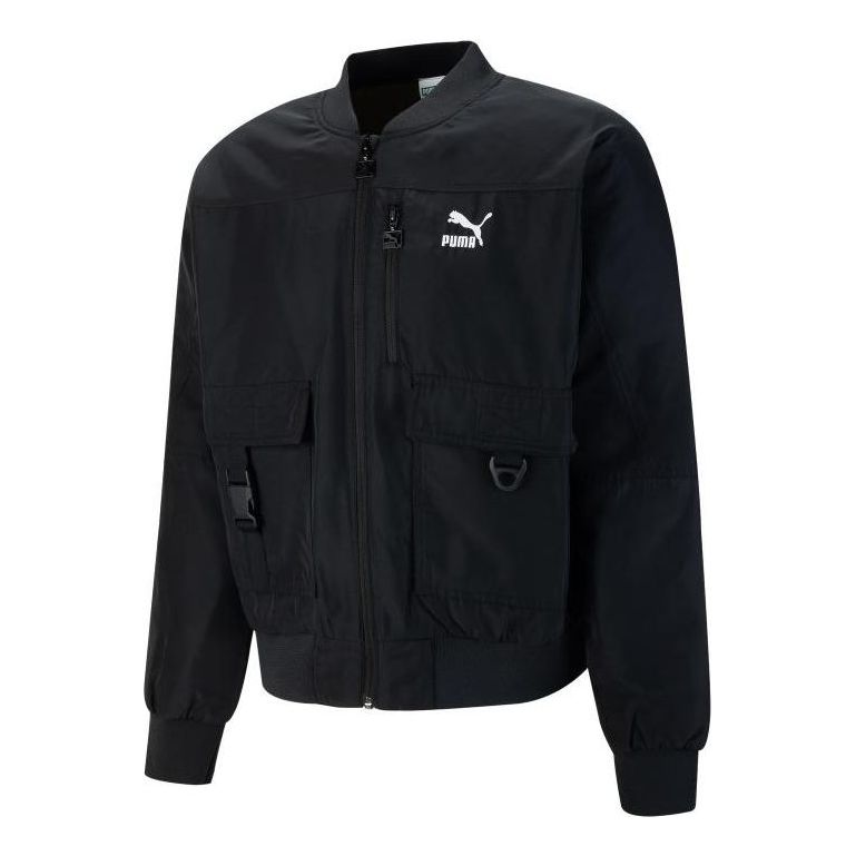 Bomberjakke Puma T7 Shiny Bomber Jacket Sort | 535584-01