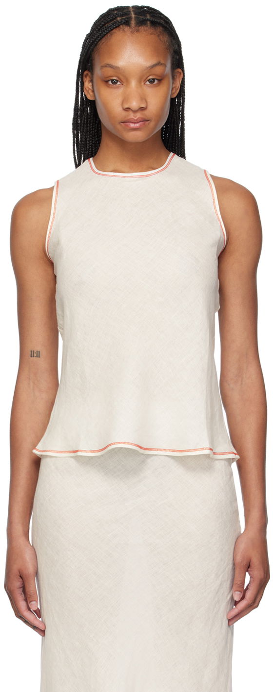Tanktop Baserange Sleeveless Top Beige | TODY-SL-SU24