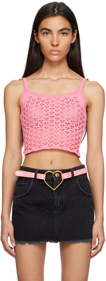 Tanktop Blumarine Blumarine Heart Cutout Tank Top Lyserød | P322M341A, 0