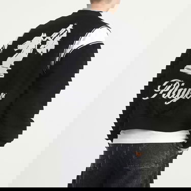 Bomberjakke Rhude Regista Varsity Bomber Jacket with Embroidered Chess Knight, Size Large Sort | RHFW25JA01841-3186, 3