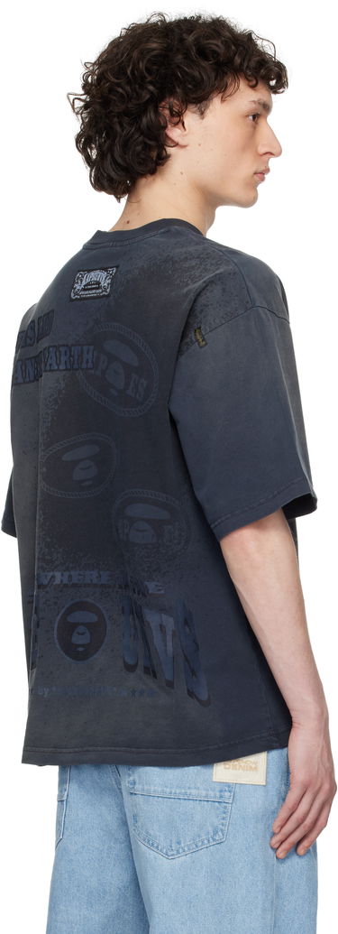 T-shirt AAPE by A Bathing Ape AAPE by A Bathing Ape Fancy Main T-Shirt Mørkeblå | AAPTEM1674XXNBKL, 2