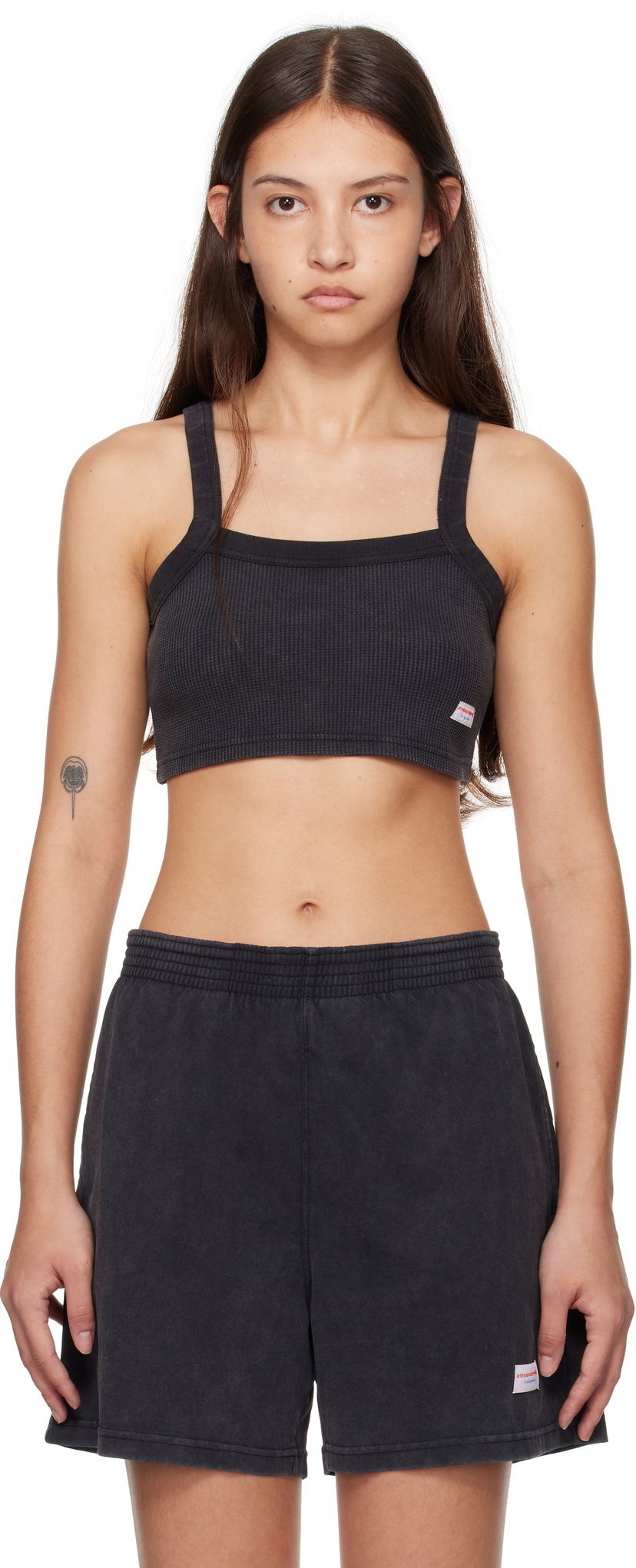 Crop top Alexander Wang Black Cropped Camisole Sort | 8C4248065W