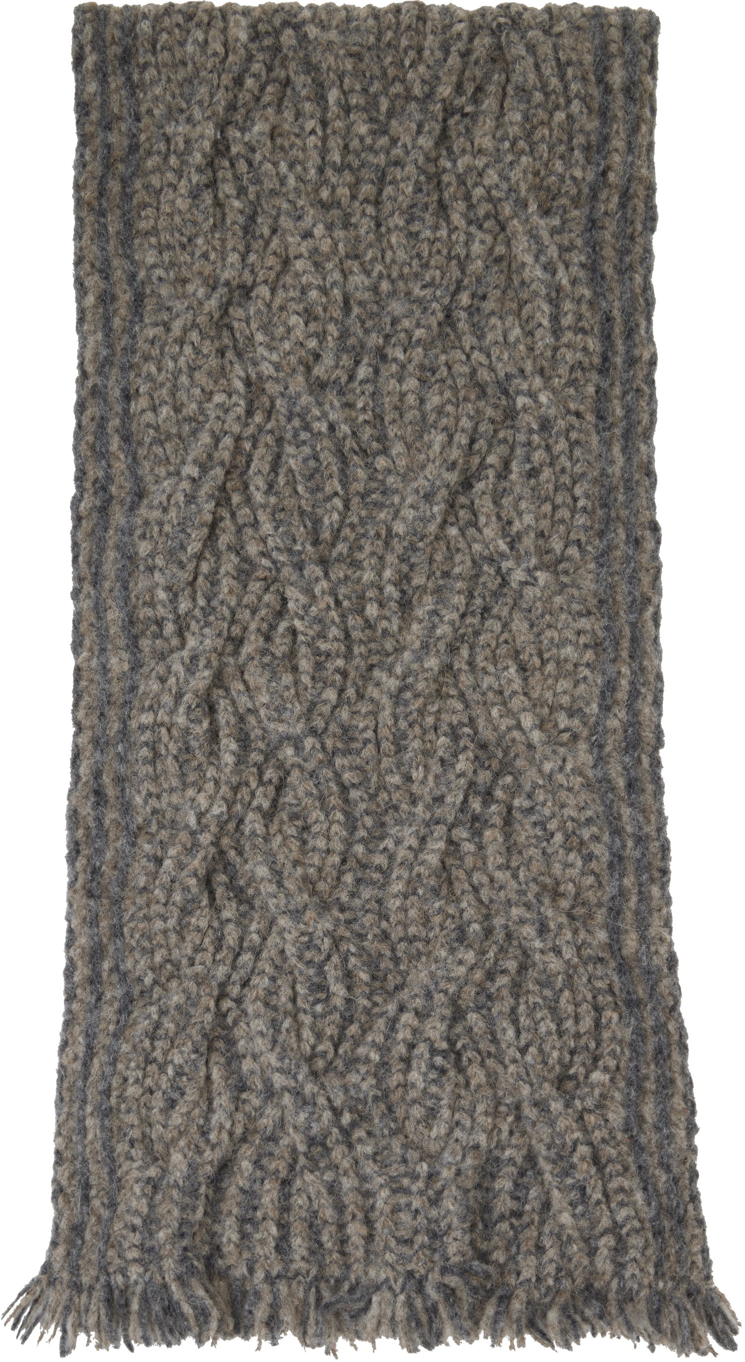 Tørklæde Eckhaus Latta Eckhaus Latta Plait Knit Scarf Brun | 8111-EL-PS25-S - STONE, 1