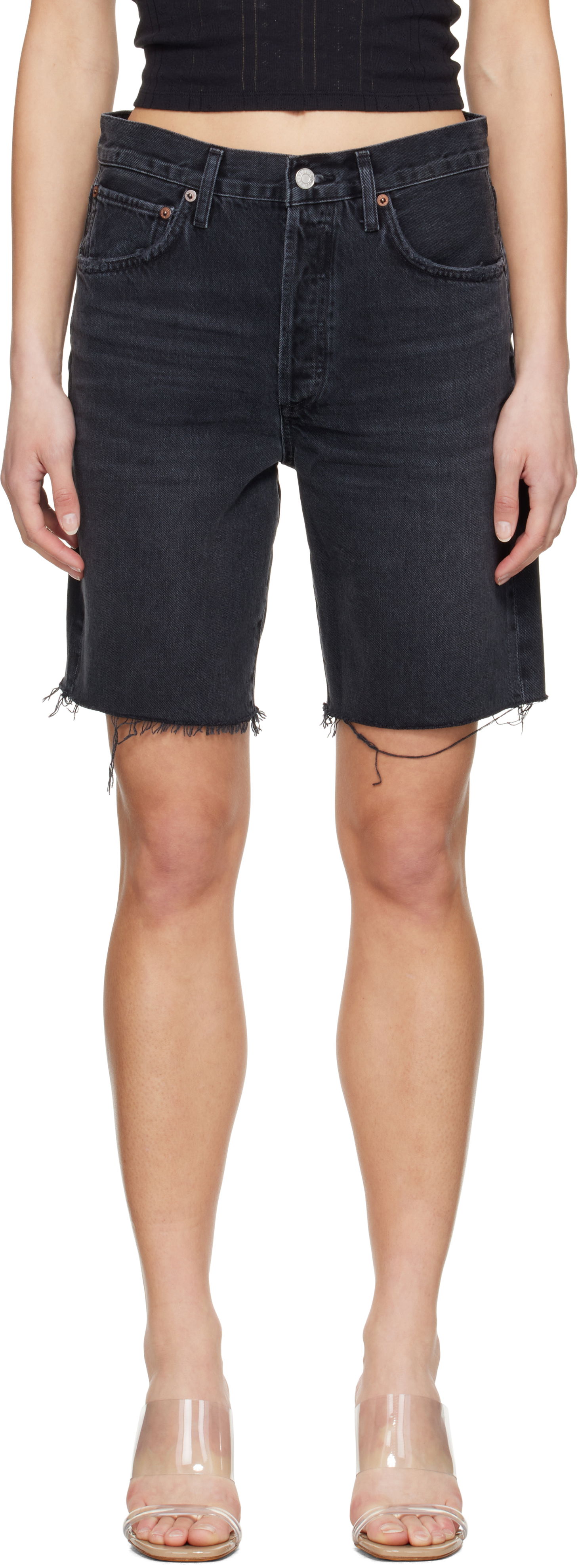 Shorts AGOLDE AGOLDE 90's Distressed Denim Shorts Sort | A223-1157, 0
