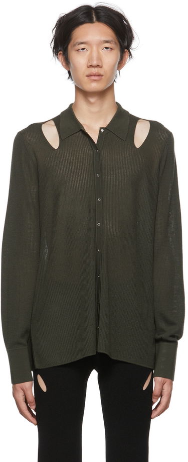 Skjorte Dion Lee Cutout Long Sleeve Cardigan Grøn | C7088P22, 0