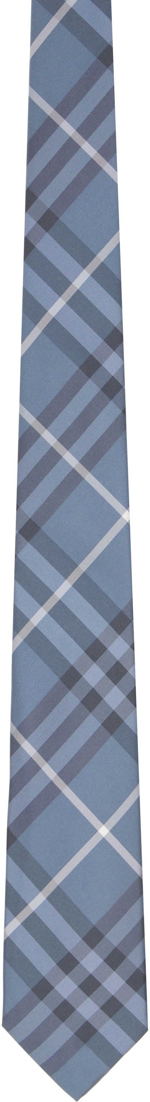 Tørklæde Burberry Burberry Check Silk Tie Blå | 8109230