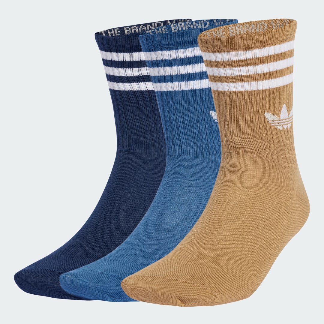 Sokker adidas Performance 3-Stripes Crew Socks - 3 Pairs Brun | JZ4941, 0