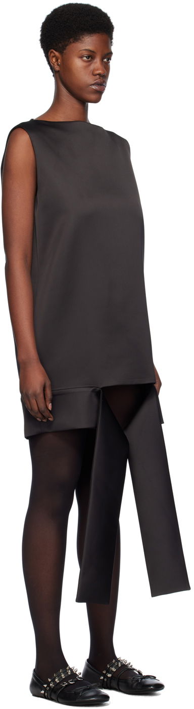 Kjole We11done We11done Satin Sleeveless Minidress with Origami Straps Sort | WD-OP0-24-174-U-BK, 1