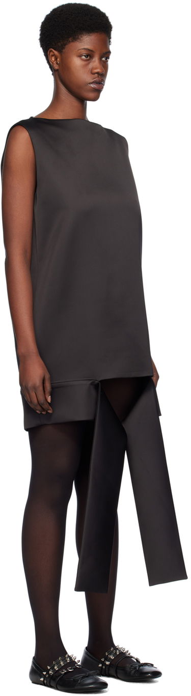 Kjole We11done We11done Satin Sleeveless Minidress with Origami Straps Sort | WD-OP0-24-174-U-BK, 1
