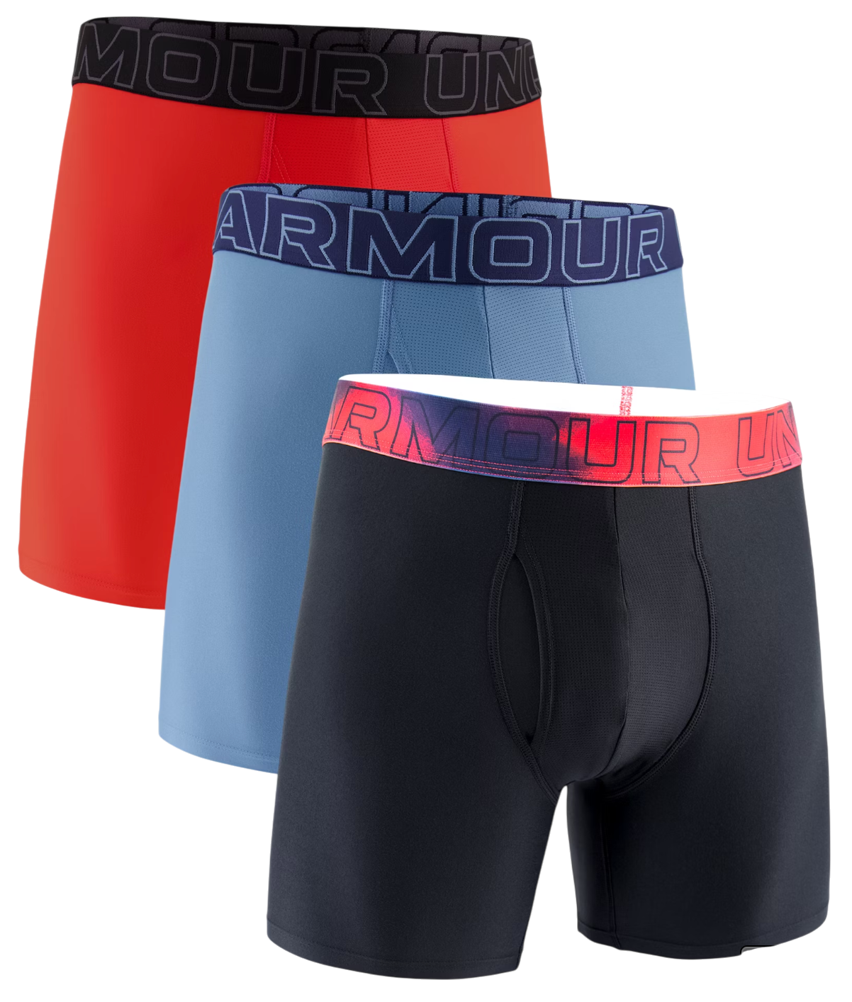Boksere Under Armour Under Armour UA Perf Tech Nov 6in Boxerjock 3-Pack Blå | 1383879-714, 0