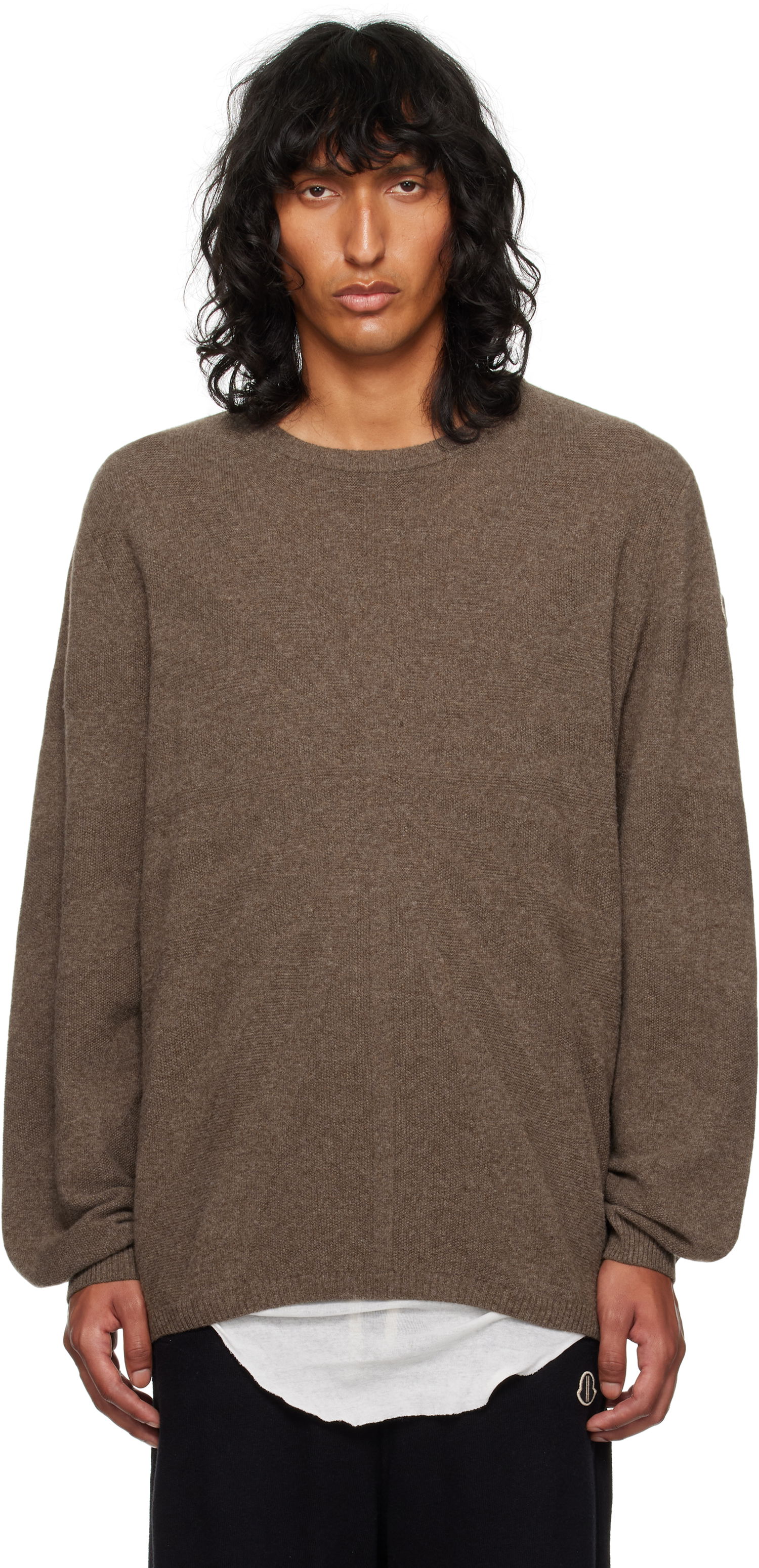 Sweater Rick Owens Round Neck Sweater Grå | MU02D9C02 M4281, 0