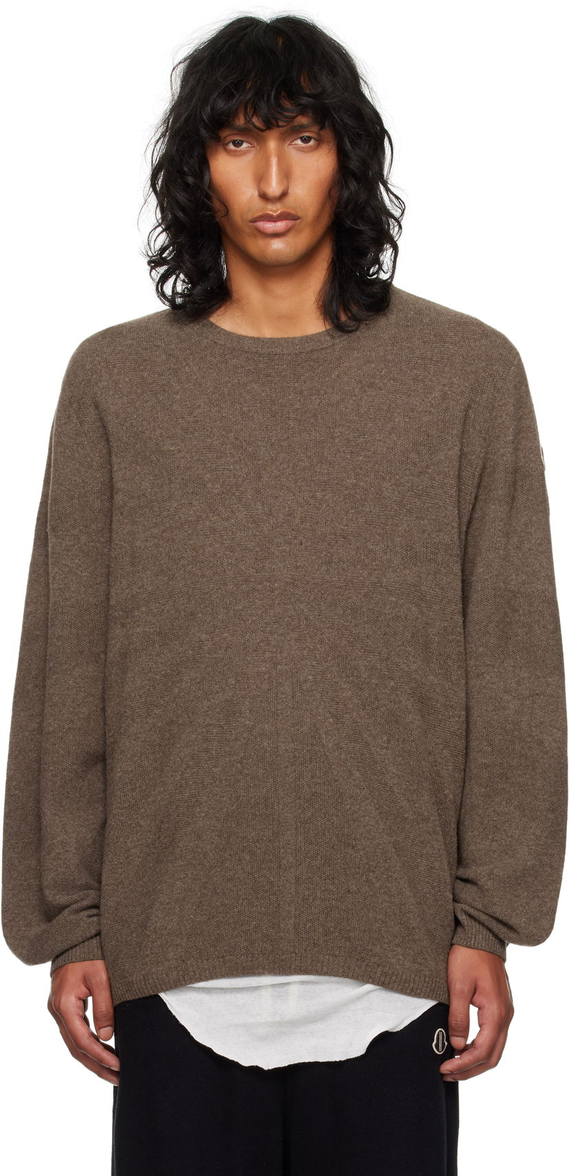 Sweater Rick Owens Round Neck Sweater Grå | MU02D9C02 M4281