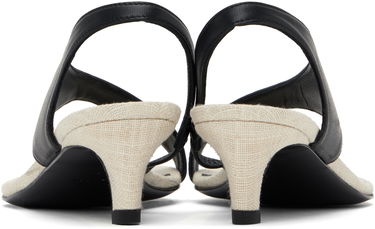 Tilbehør TOTEME TOTEME Leather Thong Heeled Sandals Sort | 252-WAS0201-LE0104, 1