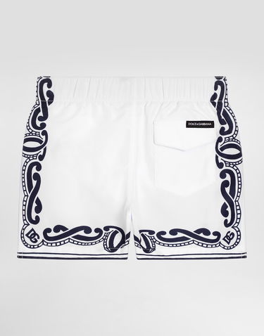 Badetøj Dolce & Gabbana Dolce & Gabbana Bandanna Print Swim Trunks Hvid | L1J818ON04NHA9RB, 1
