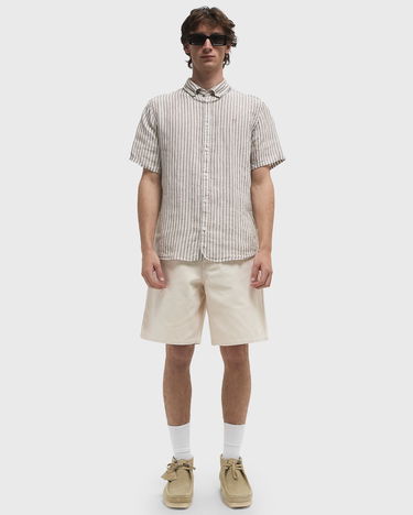 Skjorte Les Deux Kris Linen Short Sleeve Shirt Beige | LDM401053-218855, 1