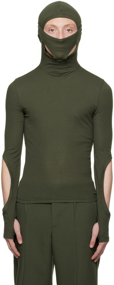 Sweater Dion Lee Dion Lee Interlock Mask Turtleneck Top Grøn | C3078F22, 0