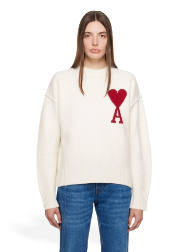Sweater AMI Sweater Hvid | BFUKS006.018