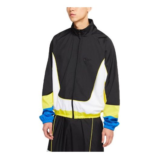 Vindjakke Nike Throwback Colorblock Woven Basketball Jacket Sort | CV1932-013