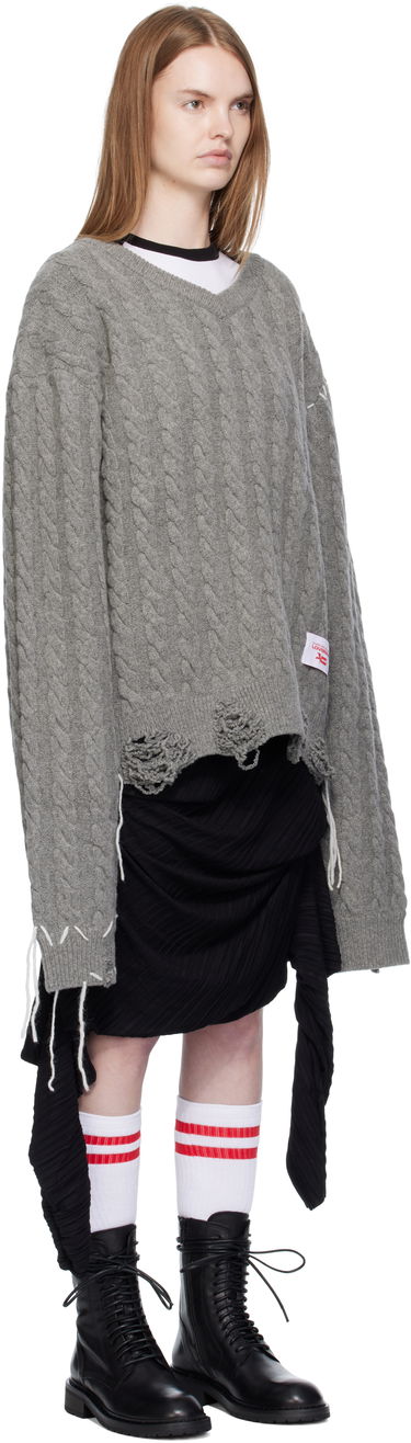 Sweater Charles Jeffrey Loverboy Charles Jeffrey LOVERBOY Label Cable Knit Sweater Grå | 52090301, 1