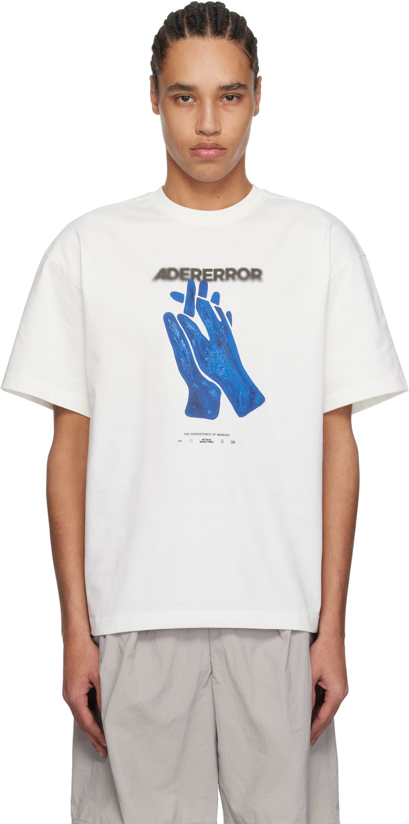 T-shirt ADER ERROR ADER error Persistence of Memory Graphic Tee Hvid | BO01SSTS0114OW