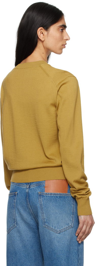 Sweater AMI AMI Paris Ami de Coeur Crew Neck Wool Sweater Gul | FKS121.KN0025, 2