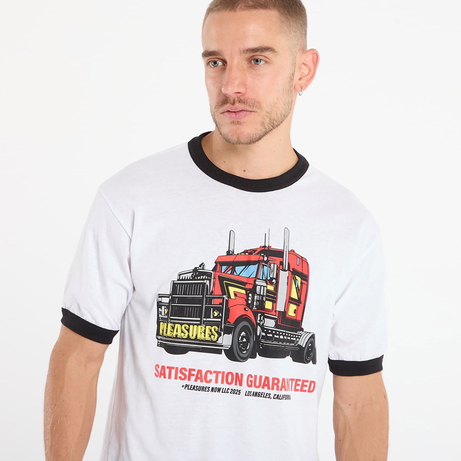 T-shirt Pleasures PLEASURES Big Load Ringer T-Shirt Hvid | P25F068-WHITE, 1