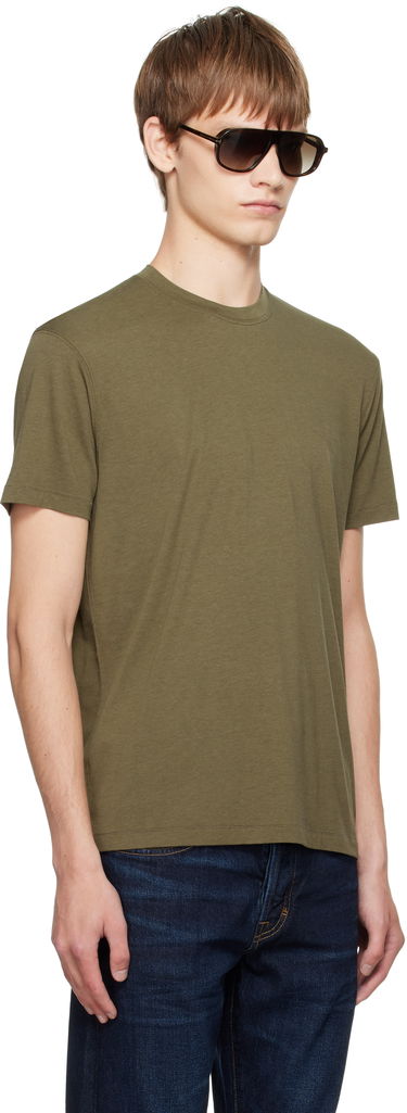 T-shirt Tom Ford TOM FORD Lyocell Cotton Crewneck T-shirt Grøn | JCS004-JMT012, 1
