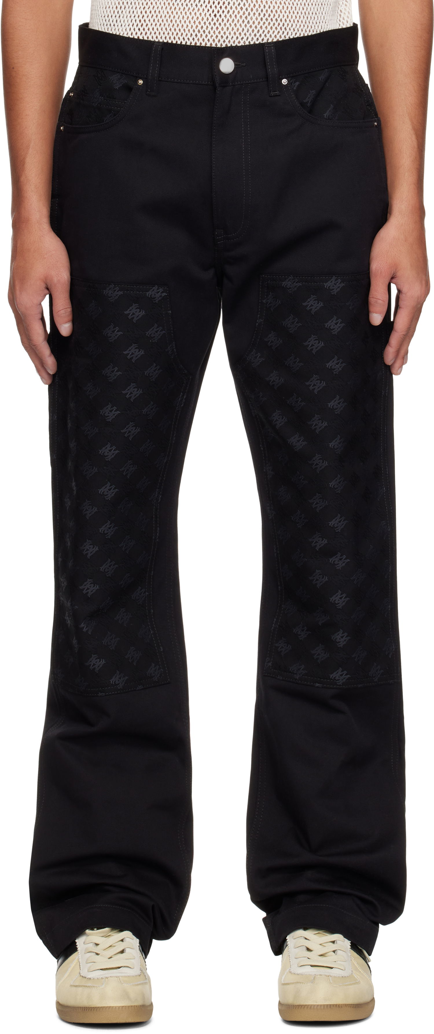 Jeans AMIRI AMIRI MA Quad Jacquard Carpenter Jeans Sort | AMPACR1001, 0